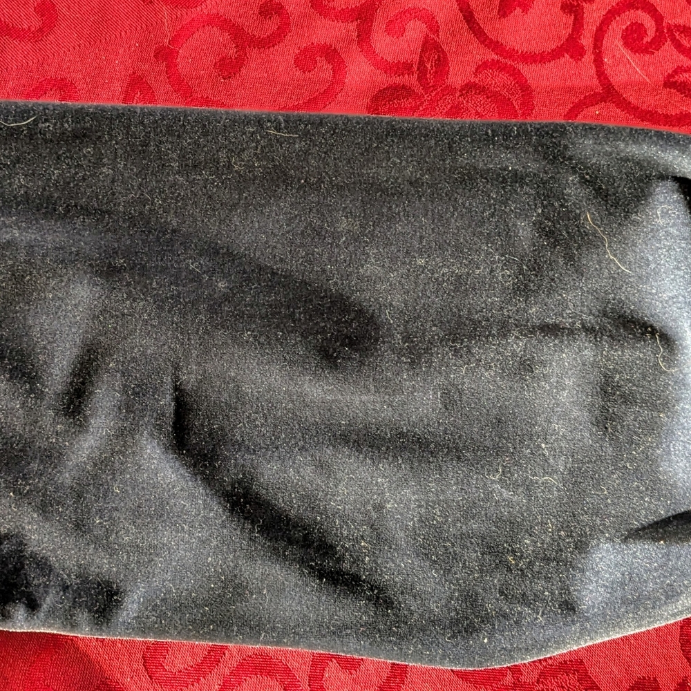 Madewell Blue Velour Sweatshirt Top With Statement Sleeves. Size Medium. - Picture 3 of 3